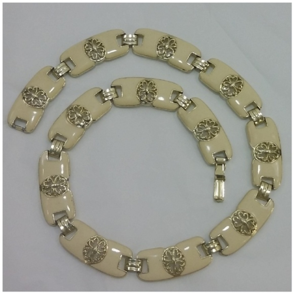 Goldtone Filigree and Enamel Hinged Necklace